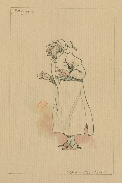 Ebenezer Scrooge - Eine Weihnachtsgeschichte, ca. 1920er von Joseph Clayton Clarke